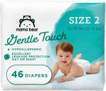 Brand - Mama Bear Gentle Touch Diapers, Hypoallergenic, Size 1, 196 Count (4 packs of 49)
